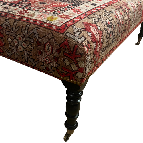 Custom Antique Rug Ottoman