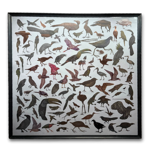 Framed Mike Miller Bird Silhouette Collage