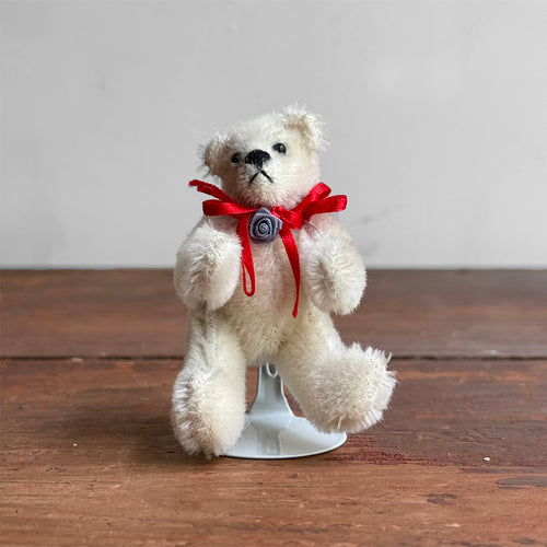 Vintage Miniature Teddy Bear on Stand