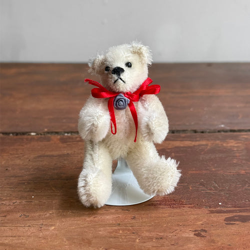 Vintage Miniature Teddy Bear on Stand