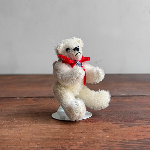 Vintage Miniature Teddy Bear on Stand