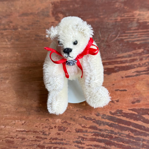 Vintage Miniature Teddy Bear on Stand