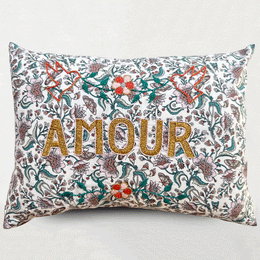 "Amour" Embroidered Cushion CS67