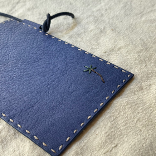 Leather Dragon Diffusion Palm Pocket in Navy