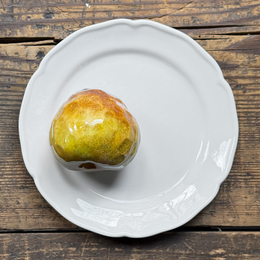 Trompe L'oeil Apple Plate with Waved Rim