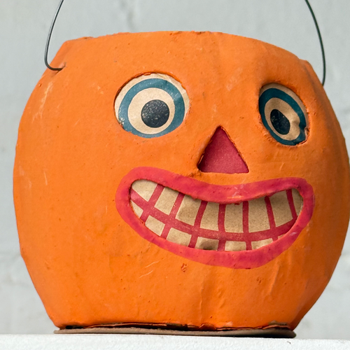 Vintage German Medium Halloween Jack-O'-Lantern Bucket