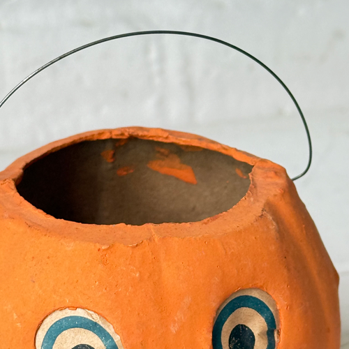 Vintage German Medium Halloween Jack-O'-Lantern Bucket