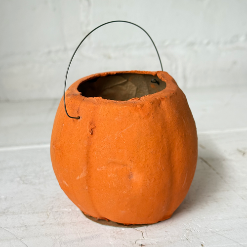 Vintage German Medium Halloween Jack-O'-Lantern Bucket