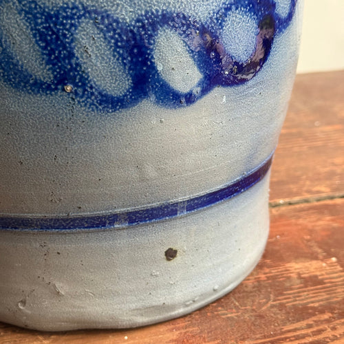 19th-century Salt-Glazed Stoneware German Crock (#7)