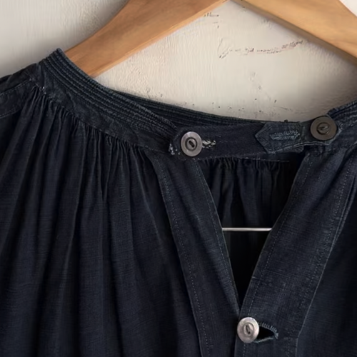 19th-century French Indigo Smock (#S-07)
