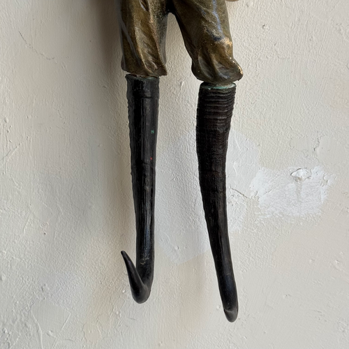 Early 20th-century Carved Alpine Hunter Coat Hook (#3)
