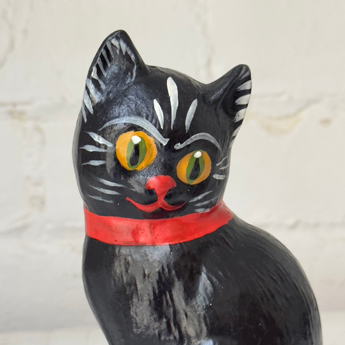 Nostalgic Papier-Mâché Black Cat Candy Box