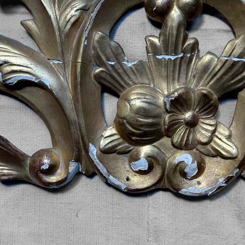 19th-century Italian Gilt Over Door Architectural Element