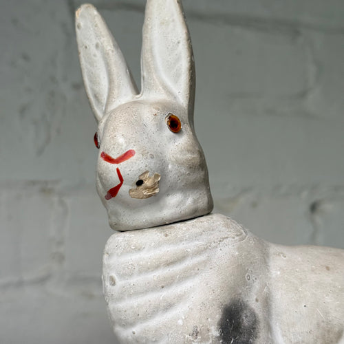 Vintage German Papier-Mâché Rabbit Candy Container