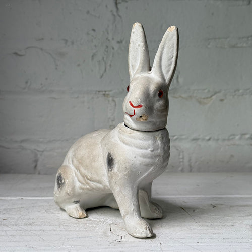 Vintage German Papier-Mâché Rabbit Candy Container