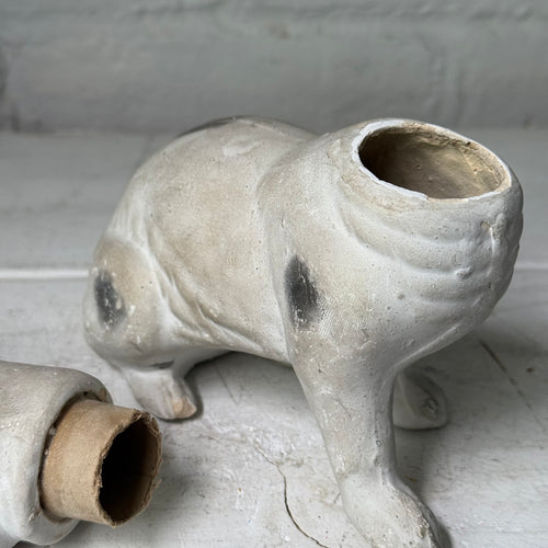 Vintage German Papier-Mâché Rabbit Candy Container