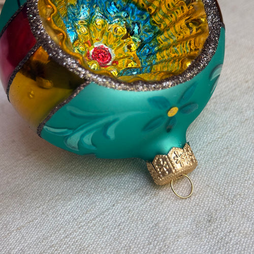 Vivid Teal Reflector Ornament