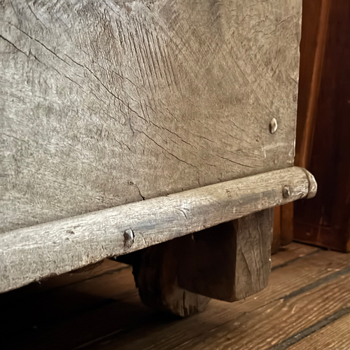 20th-century Double-Latch Rolling Chest