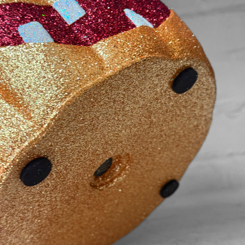 Ino Schaller Glitter Jack-O'-Lantern Pumpkin in Gold
