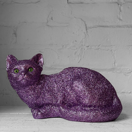 Ino Schaller Lying Glitter Cat in Lilac