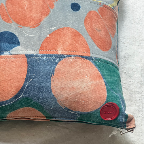 Hand Marbled One-of-a-Kind Pillow (SW07)