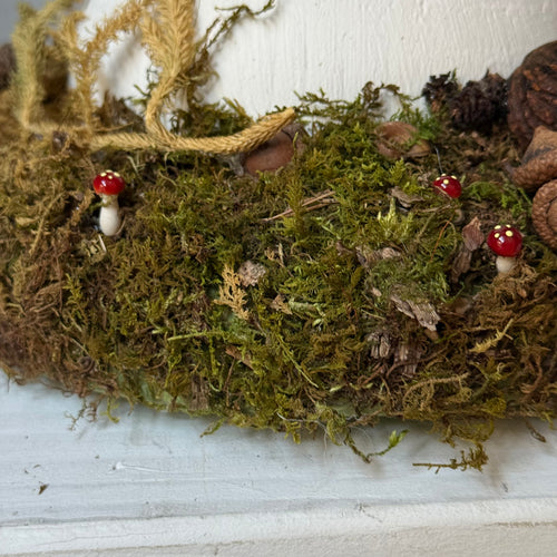 Handmade Wooden Mushroom Creation (#7) by Crystal Stone