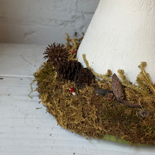 Handmade Wooden Mushroom Creation (#7) by Crystal Stone