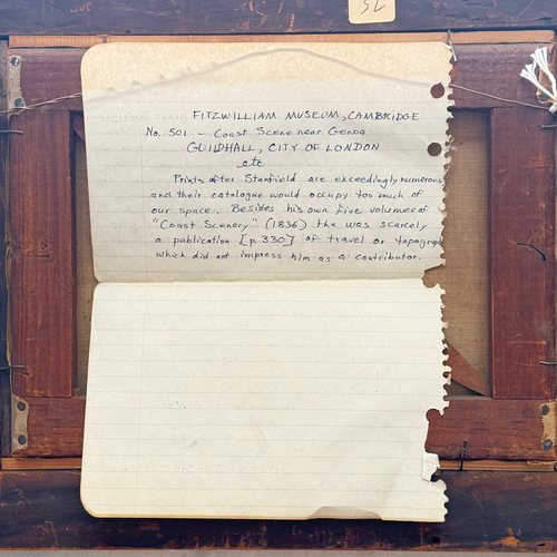 19th-century Clarkson Stanfield "Genoa" Coastal Seascape Painting