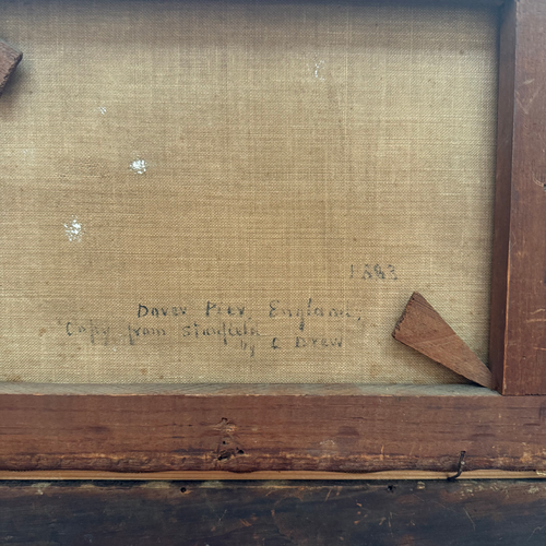 19th-century Clarkson Stanfield "Genoa" Coastal Seascape Painting