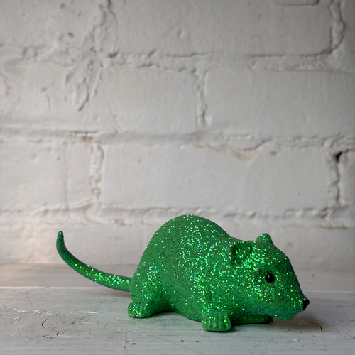 Medium Light Green Glitter Mouse