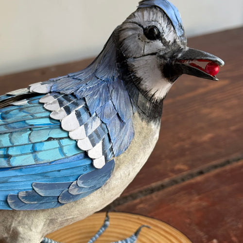 Papier-Mâché Blue Jay