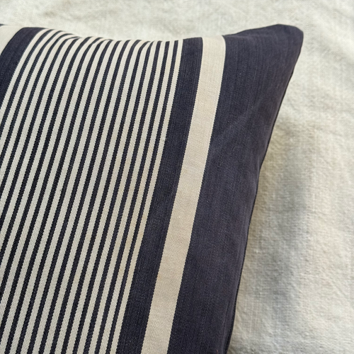 Custom 19th-century French Ticking Pillow (#4-04)