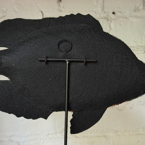 Hand-Beaded Sun Fish on Stand by Trovelore