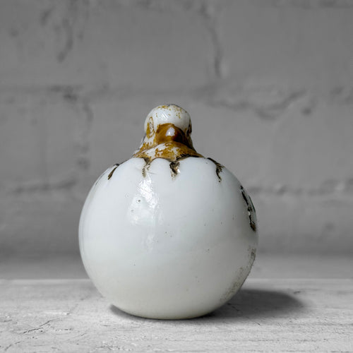 Antique Victorian Painted Milk Glass Easter Egg (#7)