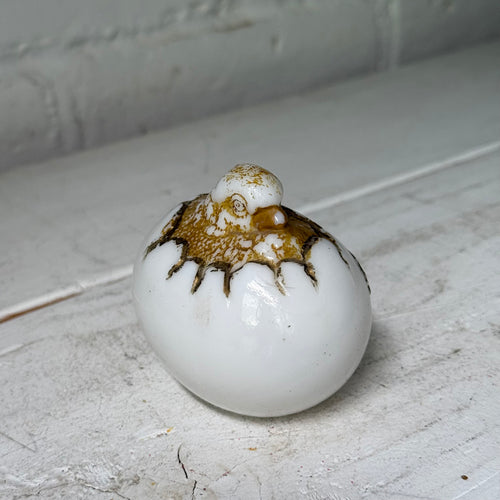 Antique Victorian Painted Milk Glass Easter Egg (#7)