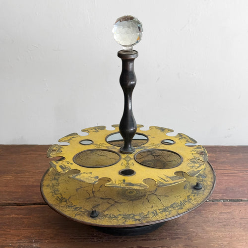 19th-century French Tole Tabletop Caddy Stand