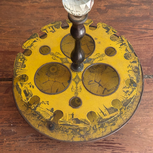 19th-century French Tole Tabletop Caddy Stand