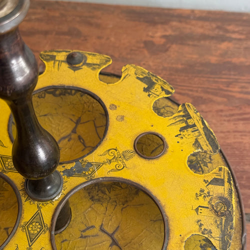 19th-century French Tole Tabletop Caddy Stand