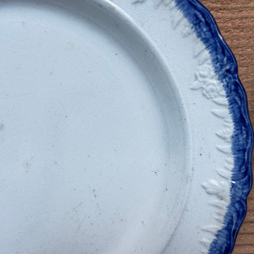 19th-century Blue Feather Edge Ironstone Plate (G)