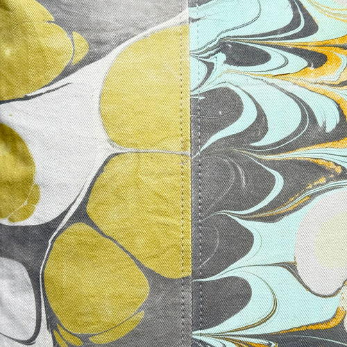 Hand Marbled One-of-a-Kind Pillow (26-04)