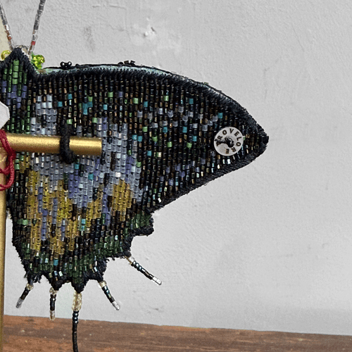 Hand-Beaded Swordtail Butterfly on Stand by Trovelore