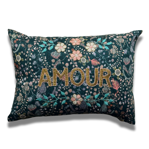 "Amour" Embroidered Cushion (CS-815)