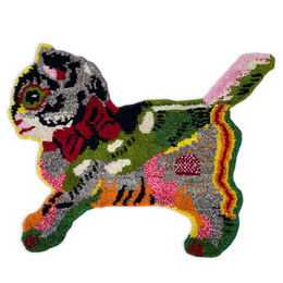 PO! Paris Nathalie Lete Woven & Knotted "Animal Rug Minnie" Cat Rug/Tapestry