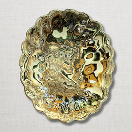 Marbled Portuguese Scalloped Platter in Toscane 1 (TS #741)