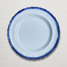 19th-century Blue Feather Edge Ironstone Plate (G)