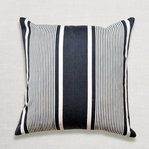 Custom 19th-century French Ticking Pillow (#3-04)