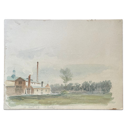 19th Century French Watercolor Painting by Alphonse Baril (#38)