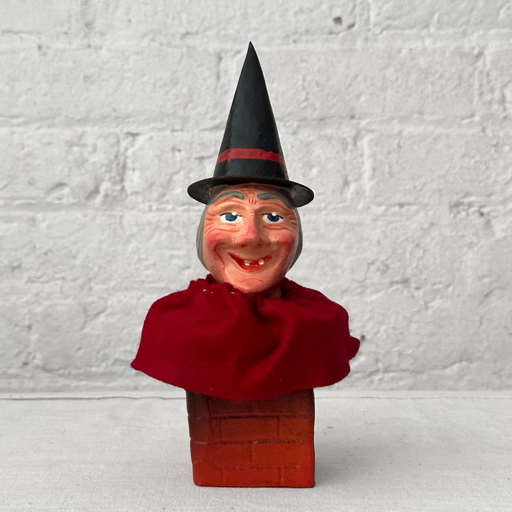PapierMâché Witch Head on Candy Box