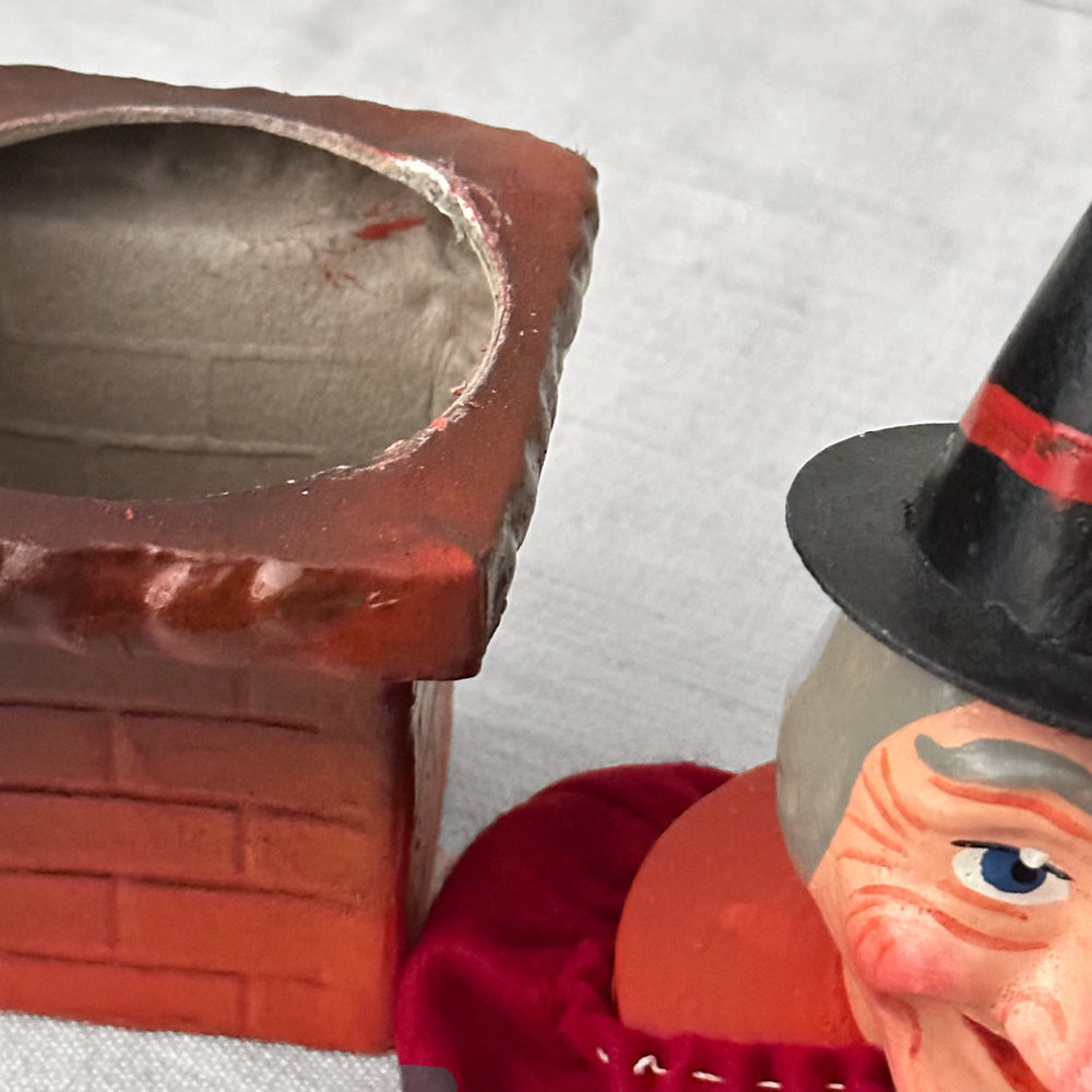 PapierMâché Witch Head on Candy Box