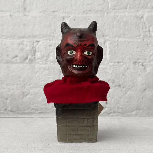 Papier-Mâché Devil Head on Candy Box
